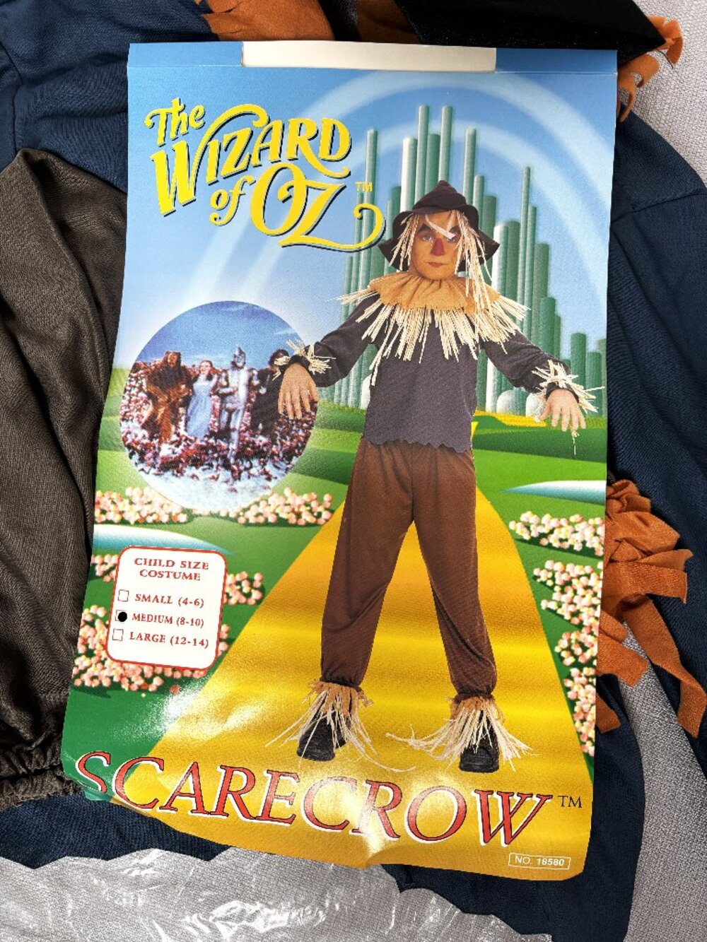 Rubies Liscensed The Wizard of Oz Scarecrow Child Costume Sz 8-10 NWT NOS